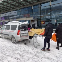 Перевозка больного зимой