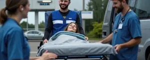 transportation of a patient from the emergency department