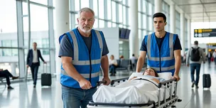 Transportation of a low-mobility patient to the airport and from the train station