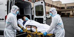 Specialized transportation from an infectious disease hospital