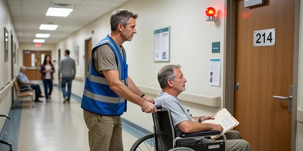 Medical transportation from a boarding house to a doctor's appointment